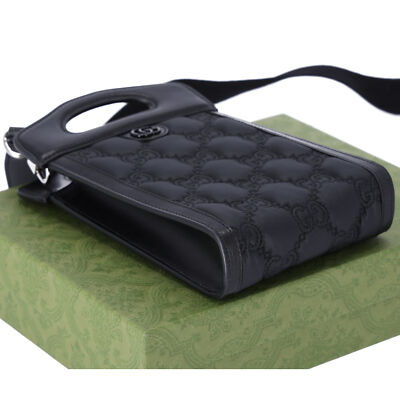 バッグ GUCCI mini tote GUCCI GG Matelasse Mini Tote Bag 723776 Black on Black Nylon