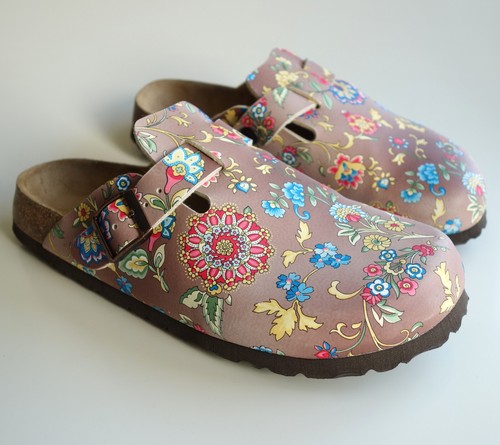 Zuecos mulas BETULA by BIRKENSTOCK ROCK BF (Boston) flores marrón mc US8 EU39 UK6 - Imagen 9 de 17