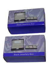 Jewellery Boxes Small Black 2 Pack Mirror, Lock, Inner Tray BNIB
