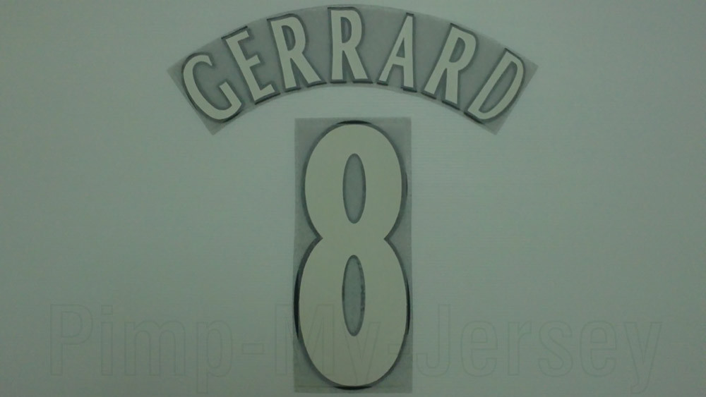 GERRARD #8 Liverpool Champions League Home 2004-2005 Custom
