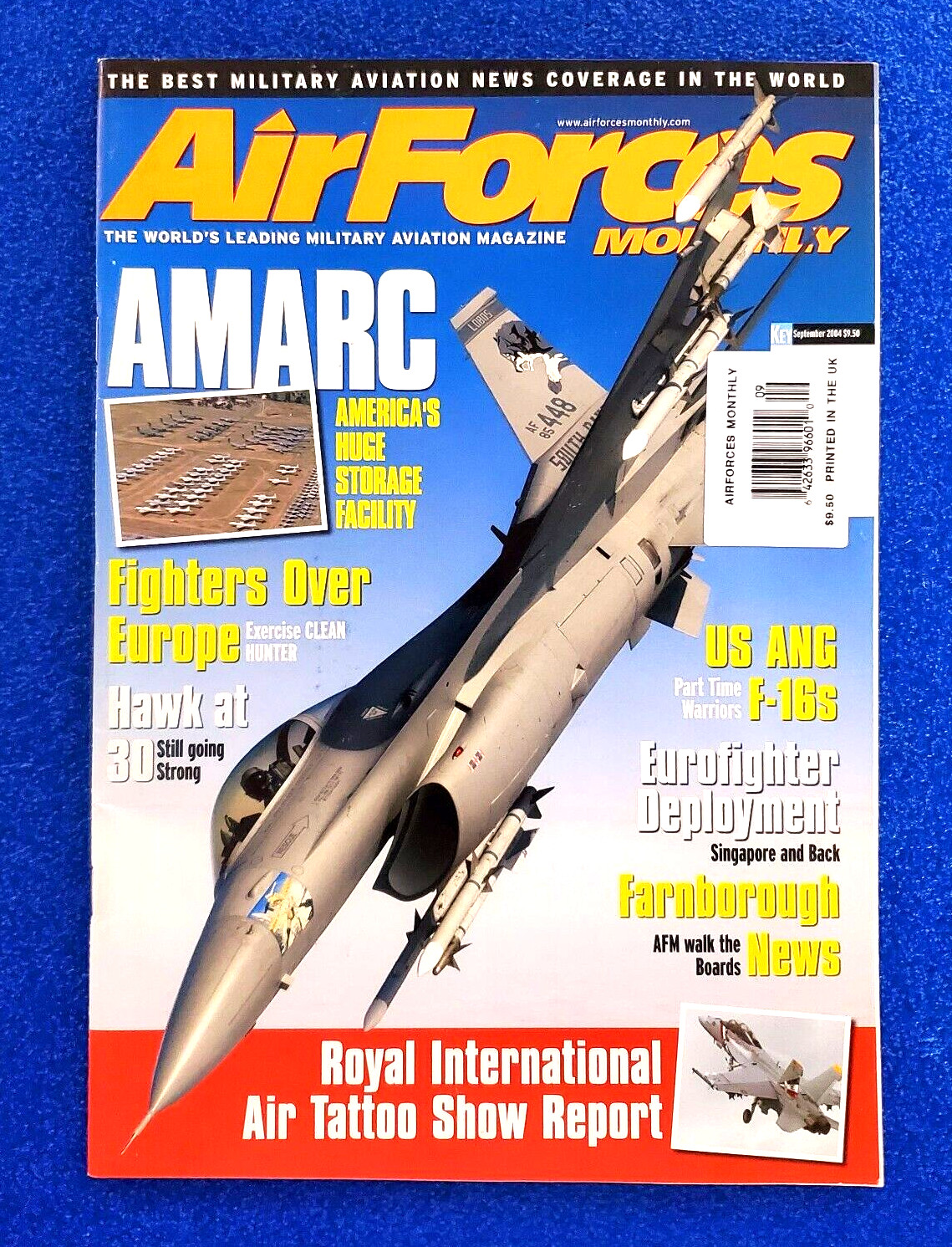 AIR FORCES MONTHY FIGHTERS OVER EUROPE US ANG F-16s SEPTEMBER 2004 MAGAZINE