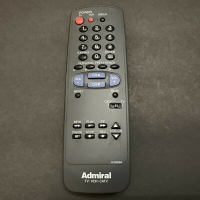 Admiral Model G1368SA Remote Control Free Shipping