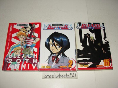 Bleach Volume #1 2 & 15 Manga Comic Lot 2022 English 20th