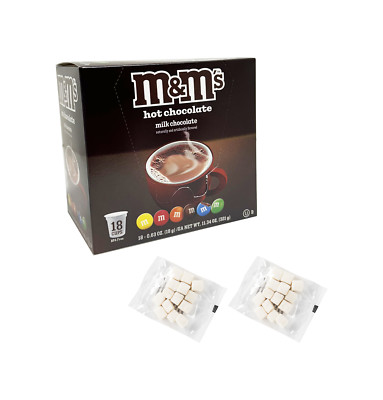 M&M's Milk Chocolate Hot Chocolate, 18 Single Serve Pods with 16g Marshmallow