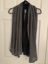 Long Double 100% linen Attached Scraf/Shaw From Estonian