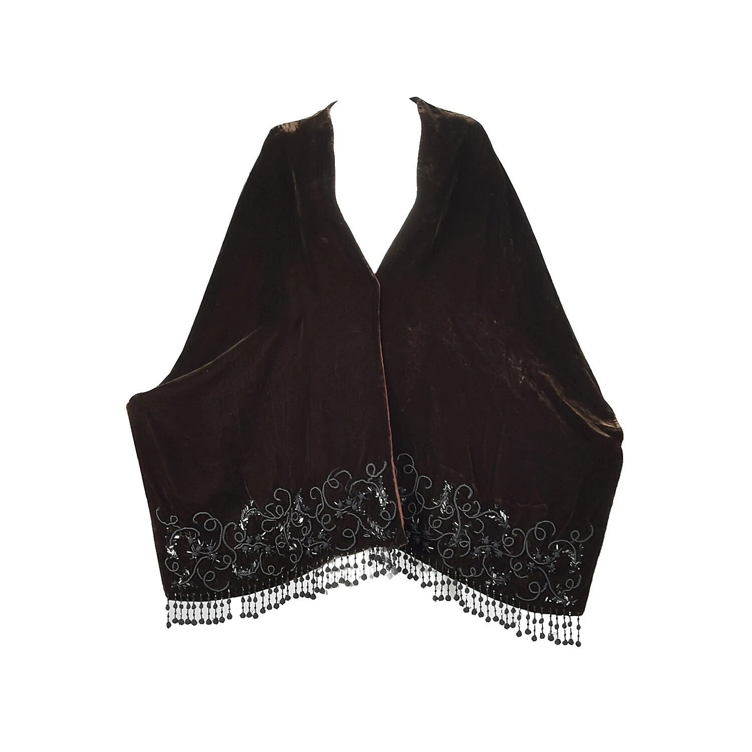 Cachecóis e xales Vintage década de 1940 Marrom