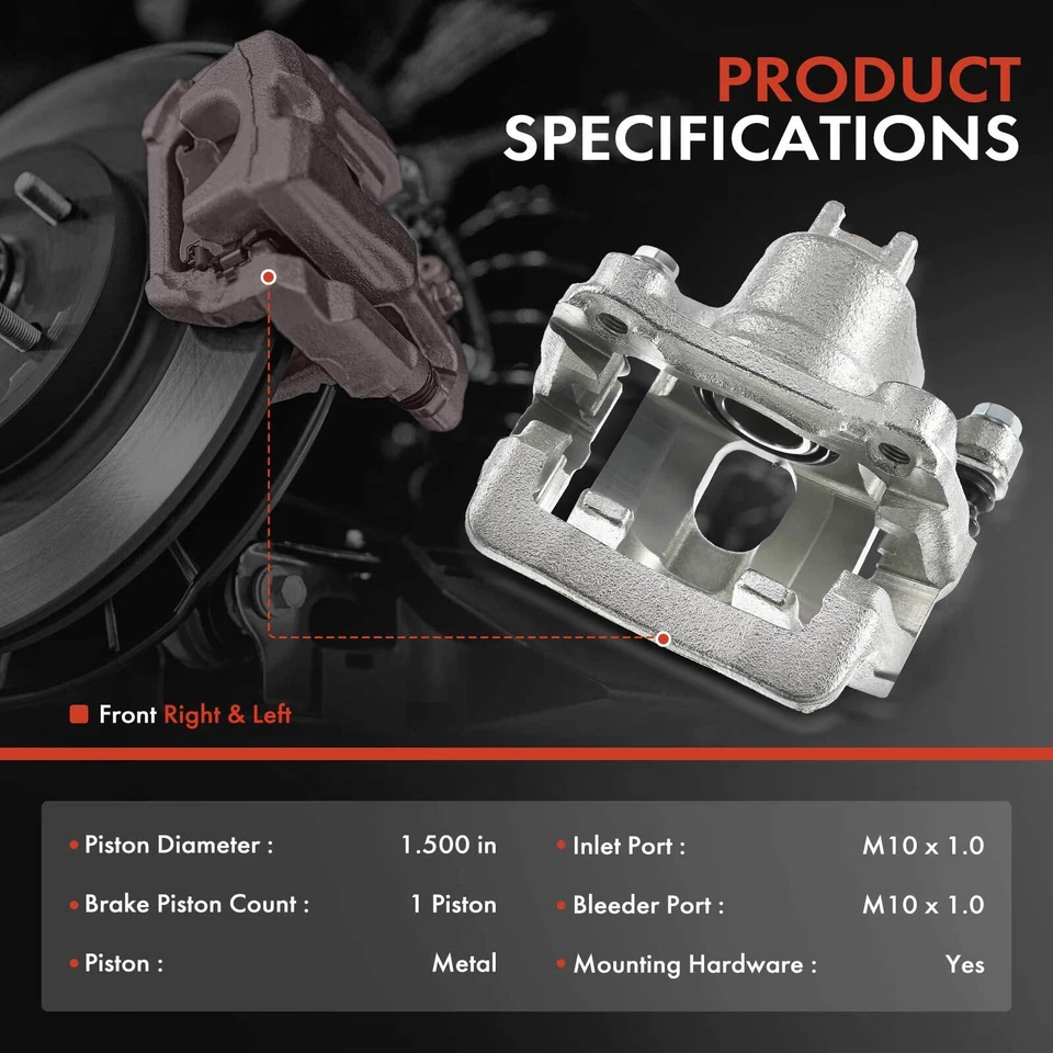 Par de pinzas de freno traseras con soporte para Honda Pilot 2003-2008 Acura MDX 2001-2006 Foto 2 de 4