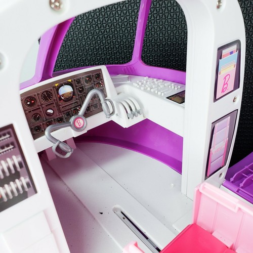 Vintage Barbie Glam Vacation Jet Airplane Plane Purple Pink 1999 & Beverage cart - Picture 5 of 11