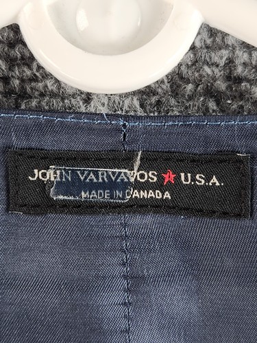 John Varvatos Men Striped Vest Waistcoat Gillet Blue Buttons Poly Rayon Formal - Picture 7 of 11