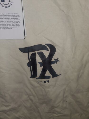 Herren Nike MLB Texas Rangers City Connect Off-White T-Shirt L Neu - Bild 3 von 5