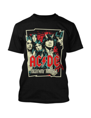 AC/DC T-Shirt Highway To Hell Sketch Band Merchandise 