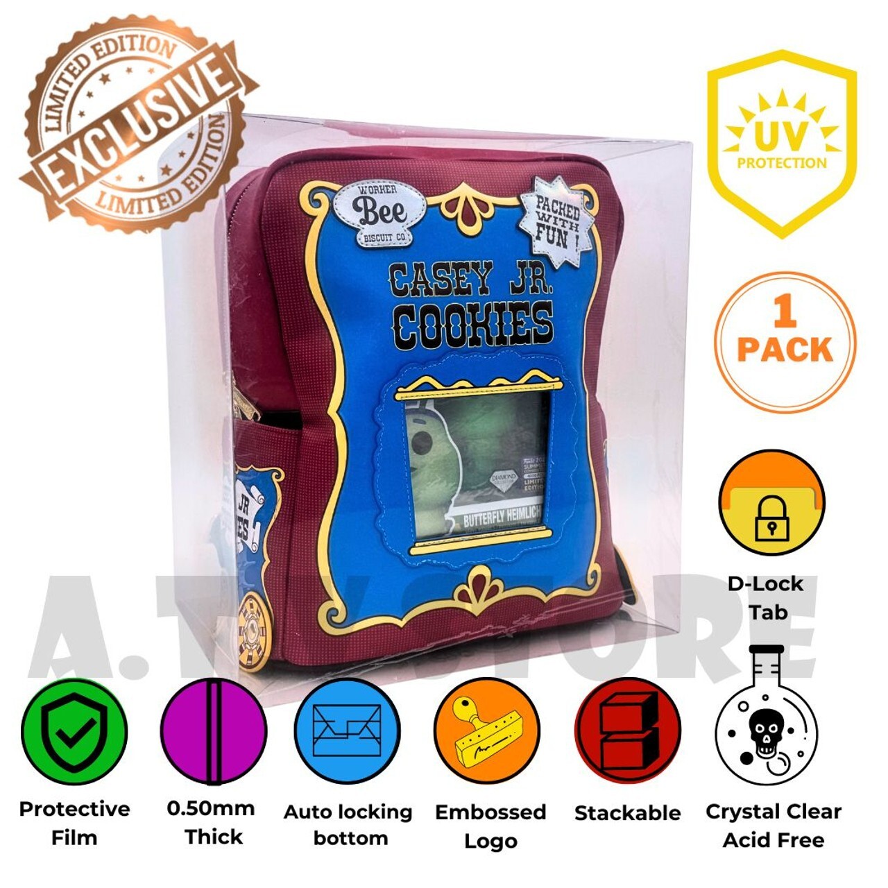 ATV Protectors / Cases / Display Cases UV 0.50mm For Loungefly Bags (Wide)