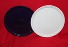 PAIR OF FIESTA  15” Chop Plate/Platter/Serving Platter  WHITE & PURPLE - VGC