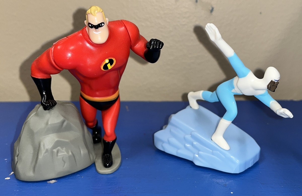 Two 2018 Incredibles 2 Happy Meal Toys Frozone Mr. Incredible! NEW