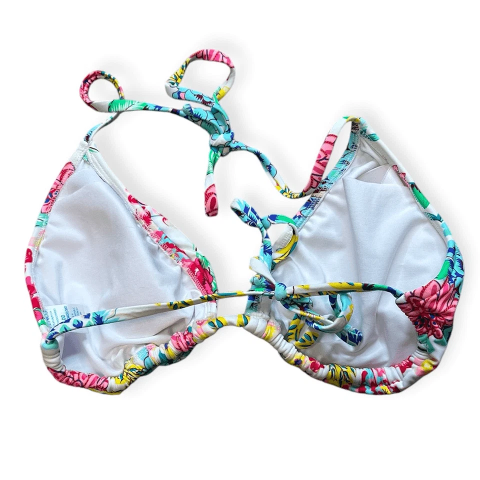 VENUS Women’s White Tropical Print Bikini Top and Bottom Size 12 - Image 4 of 4