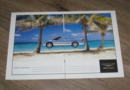 Chrysler Car AD 2002 Sebring LXi convertible dos páginas de revista anuncio - Imagen 1 de 1