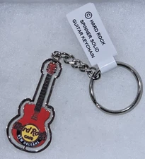 Hard Rock Cafe Spinner Solid Guitar New Orleans Keychain with Gift Box