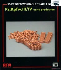 RYEFIELD 3D Printed Workable Track Links for Pz.Kpfw.III/IV Early Production