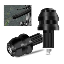 Motorcycle CNC Anti-Vibration 7/8" Handle Bar End Plug Grip Ends Cap Aluminum US