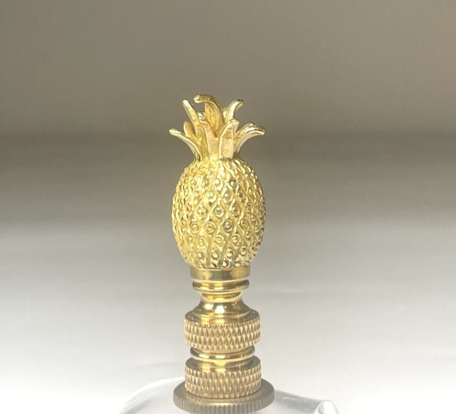 Acabado de lámpara de latón piña dorada 2,25" Foto 3 de 4
