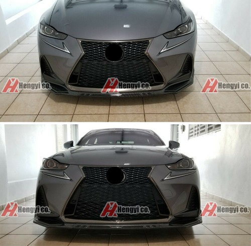 Gloss Black For LEXUS IS200t IS300 IS350 F Sport 17-20 Front Bumper Lip Body Kit - Picture 2 of 6
