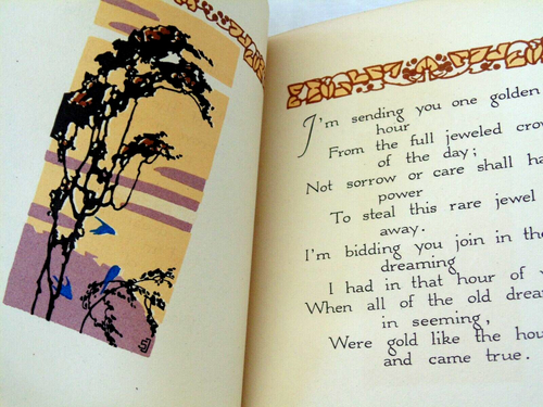 The Golden Hour Poetry Prose, James W Foley Small Antique Gift Book 1915 - Imagen 2 de 5