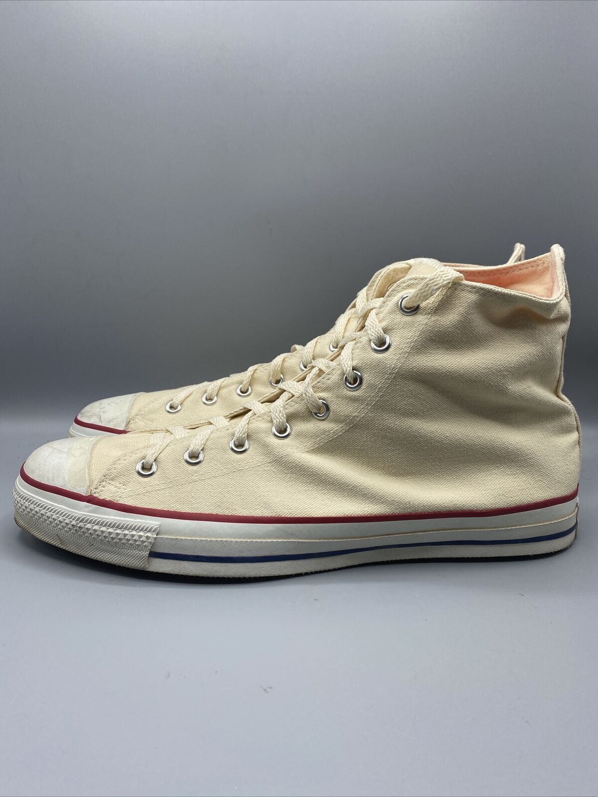 VTG Original 1960 60's Converse All Star Low OX White Canvas Blue Label ...