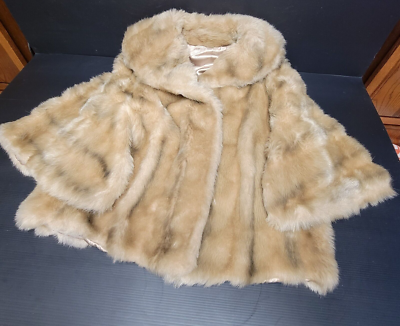 Vintage 1970s Sears Fashion Faux Fur Caplet Jacket M 22076 | eBay
