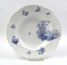 Jugendstil Suppenteller Haas & Czjzek Schlaggenwald Kupferdruck 1900 Porzellan