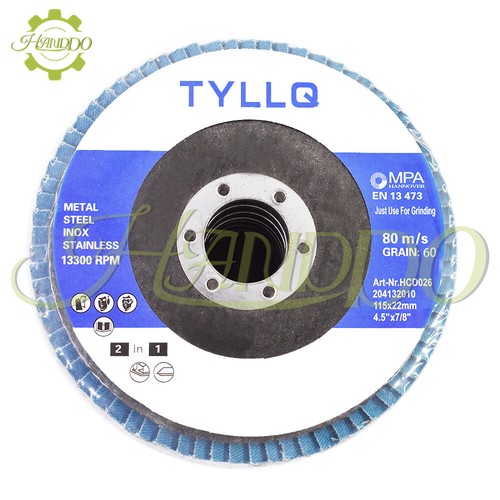 20Pack 4-1/2" × 7/8" 60 Grit T29 Premium Zirconia Flap Disc Sanding Grinding - Picture 3 of 9