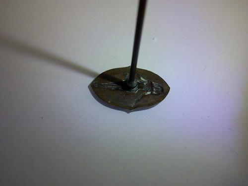 Antique Copper 9" Long Burlesque Saloon Dancer's Hat Pin Risque Late 1800's - Picture 4 of 5