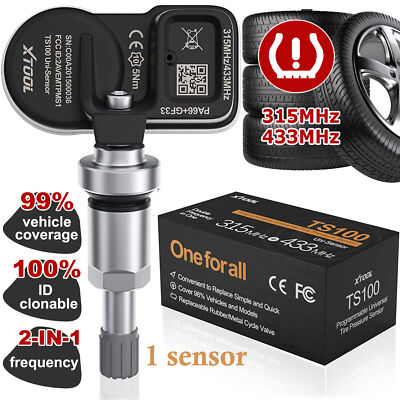 XTOOL TS100 TPMS Car Tire Pressure Sensor Programmable 315MHz & 433MHz Metal