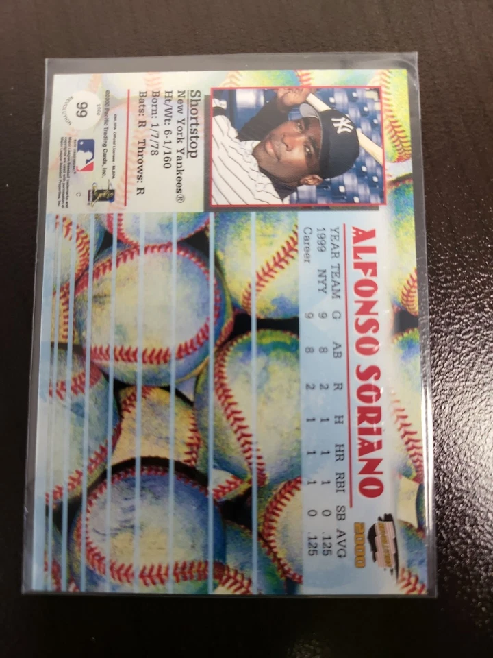2000 Pacific Revolution Alfonso Soriano RC card #99 - Image 2 of 2