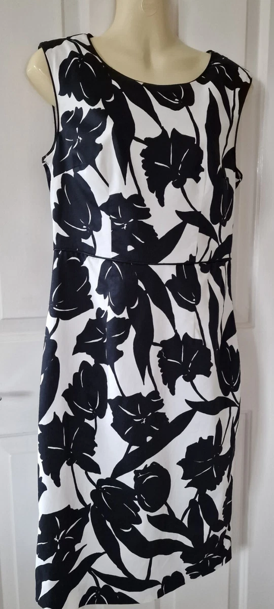 Debenhams black and white dress discount