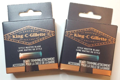 Lot of (2) King C Gillette Master Blade Beard Trimmer Razor Attachment Refill