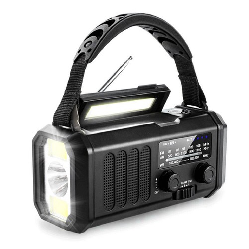 Radio de emergencia de manivela 20000 mAh radio con energía solar AM/FM radio de supervivencia - Imagen 15 de 17
