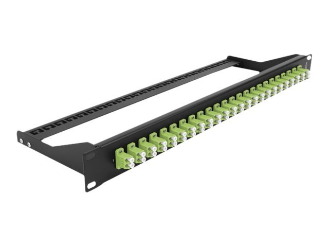 Delock 43391 Fibra LC Nero Verde Montaggio a rack 1U 482,6 mm Patch panel 43391