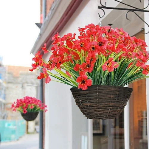 Künstliche Blumen Kunststoff Kunstpflanzen UV beständig Gartendeko Haus Outdoor. - Bild 3 von 21