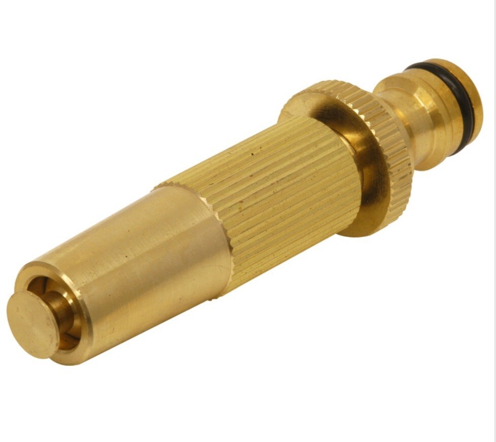 Wilko Adjustable Hose Nozzle Brass Effect 