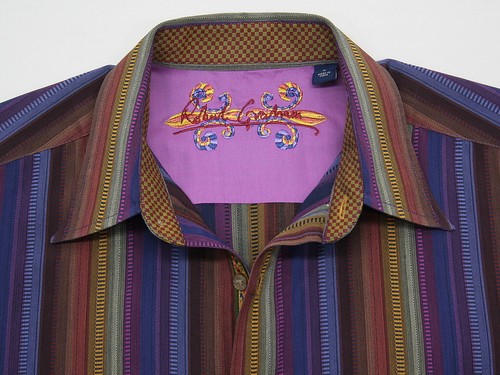 Herren Robert Graham Signature L/S mehrfarbige Streifen Kontrast Manschetten Large NEUWERTIG - Bild 6 von 8