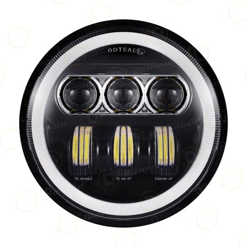 5 3/4" 5.75" LED Headlight Hi/Lo Beam For Harley-Davidson Dyna Wide Glide FXDWG - 第 11/22 張圖片