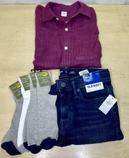 Lot Set X6 Boys Outfit Gap Shirt Old Navy Blue Jeans Zeppeling Socks