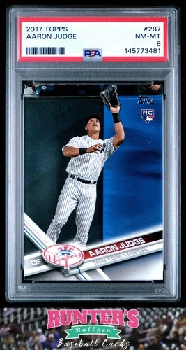 2017 Topps #287 Aaron Judge Yankees RC PSA 8