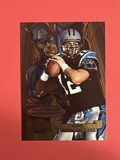 1997 Skybox Marvel Metal Universe Kerry Collins Captain America #10 Panthers