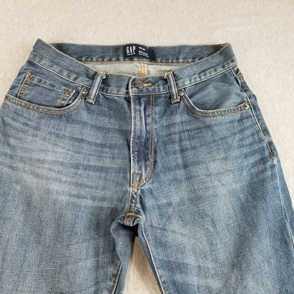 Gap Jeans Men's Sz 29x30 VTG Straight Dark Wash 100% Cotton Normcore Durable - Image 2 of 4