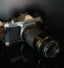 Pentax Asahi K1000 35mm SLR Camera Samigon 70-140MM F3.8 Lens, Strap & UV Filter