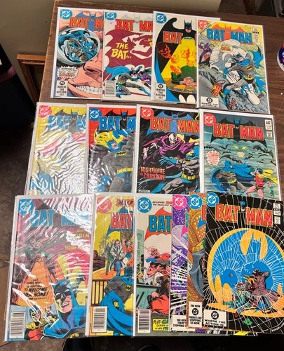 Vintage Lot of 14 DC Comic Books BATMAN 332-363 ~ Very Nice ~ 1980s Bronze Era