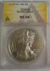2018 American Silver Eagle ANACS Certified MS68
