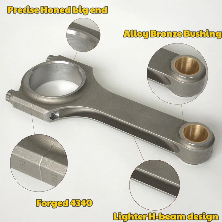 Vara de conexão forjada para VW AUDI 1.8T 20V 2.0T FSI 144mm 5.670"" com parafusos - Imagem 2 de 4