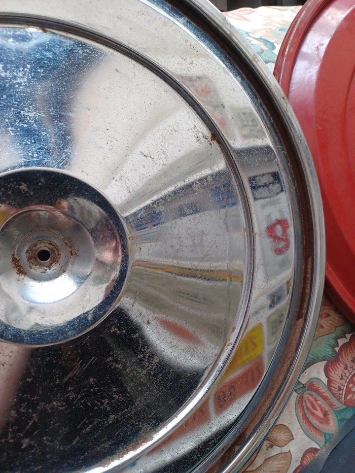 Крышка воздухоочистителя 1968 Oldsmobile 442 хромированная от оригинального производителя нуждается в доработке - Изображение 4 из 4